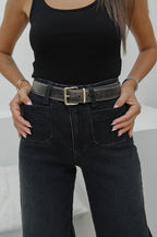 Front Pocket Wide Leg Jeans