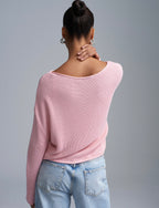 Wide collar blouse - pink