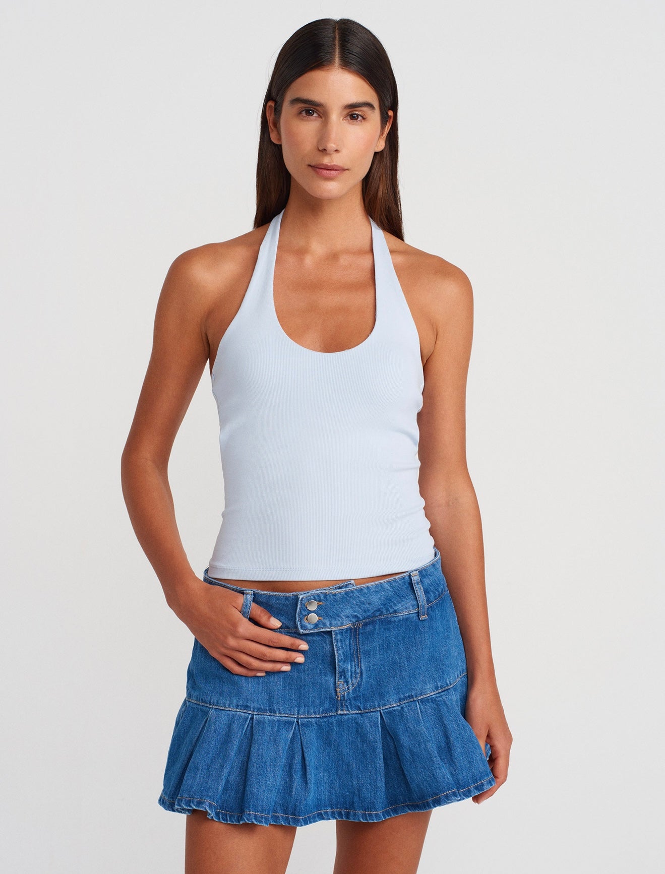 Halter Neck Basic - Blue
