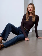 Navy straight cut  jeans