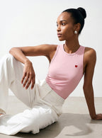 Heart Tank Top - Pink