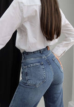 Cross Belt Jeans - Blue