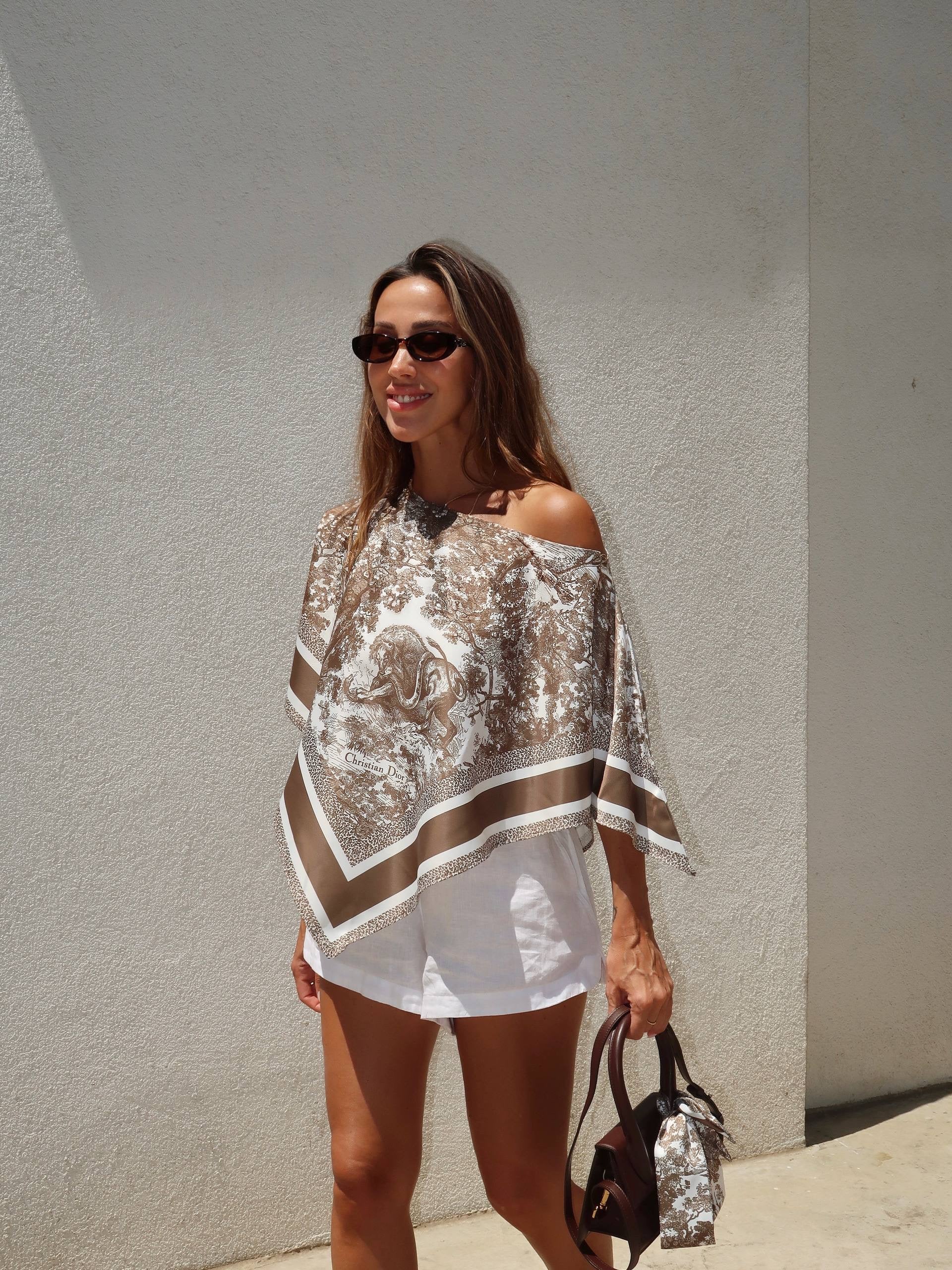Dior Silk Top - Beige