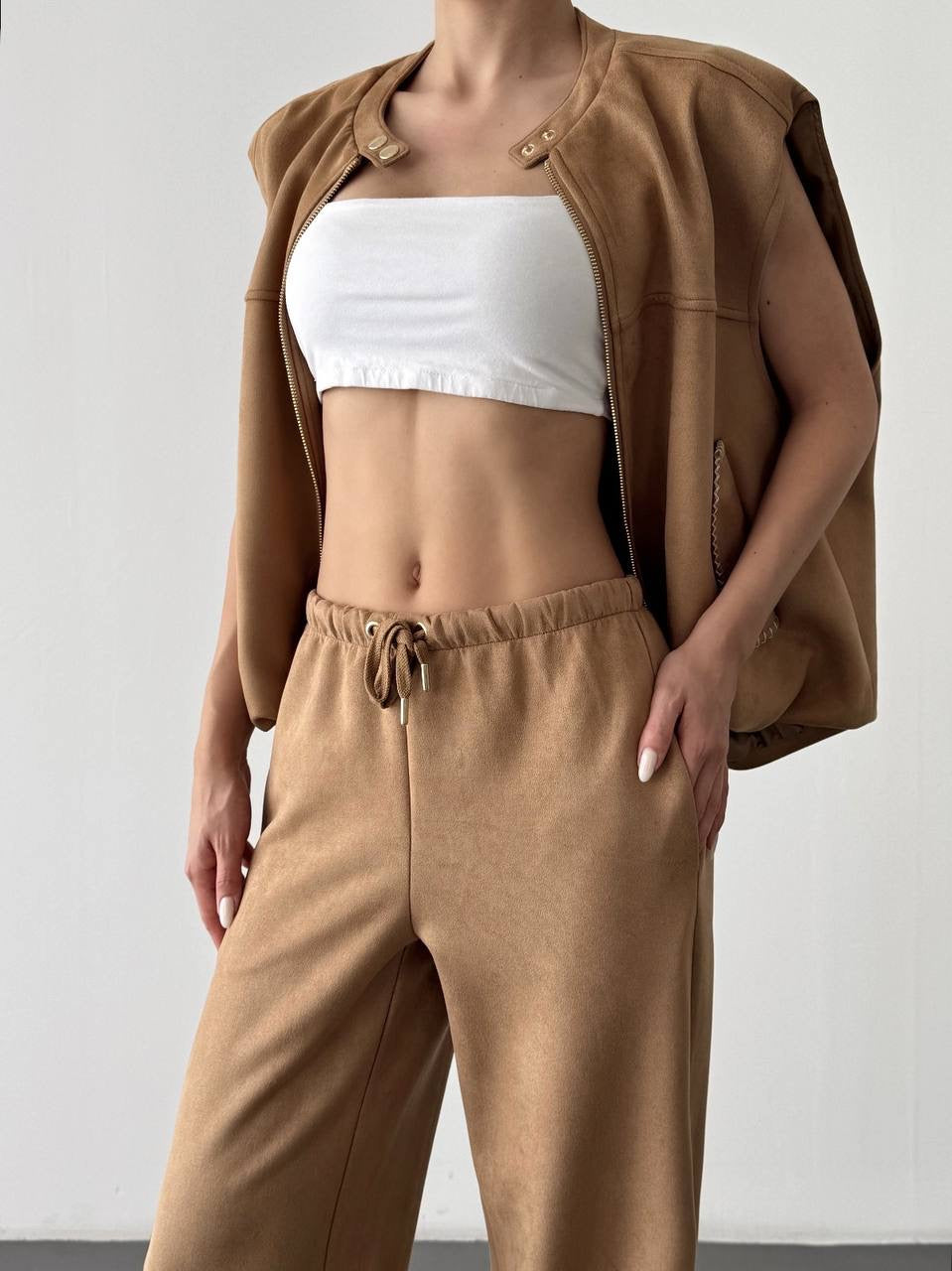 Suede Pants