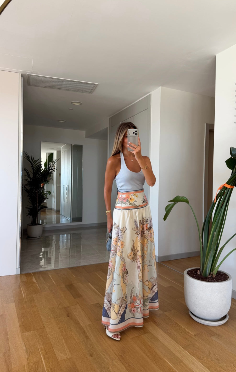 Bloom Maxi Skirt - Blue