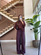 Tencel Jeans - Burgundy