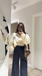 Shirt-Collar Sweatshirt