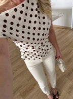 Polka dots Top - Brown