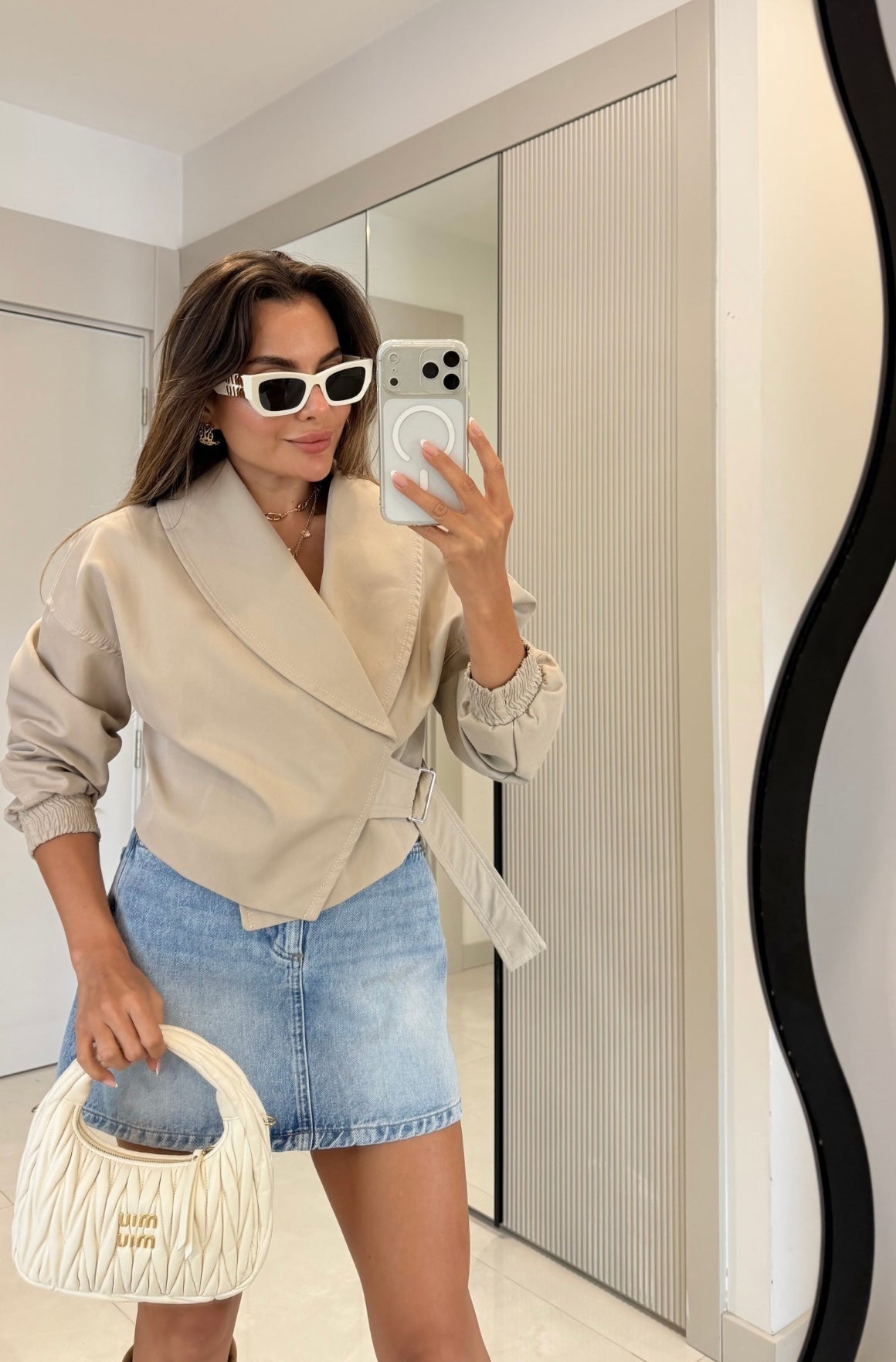 Belted Wrap Jacket - Beige