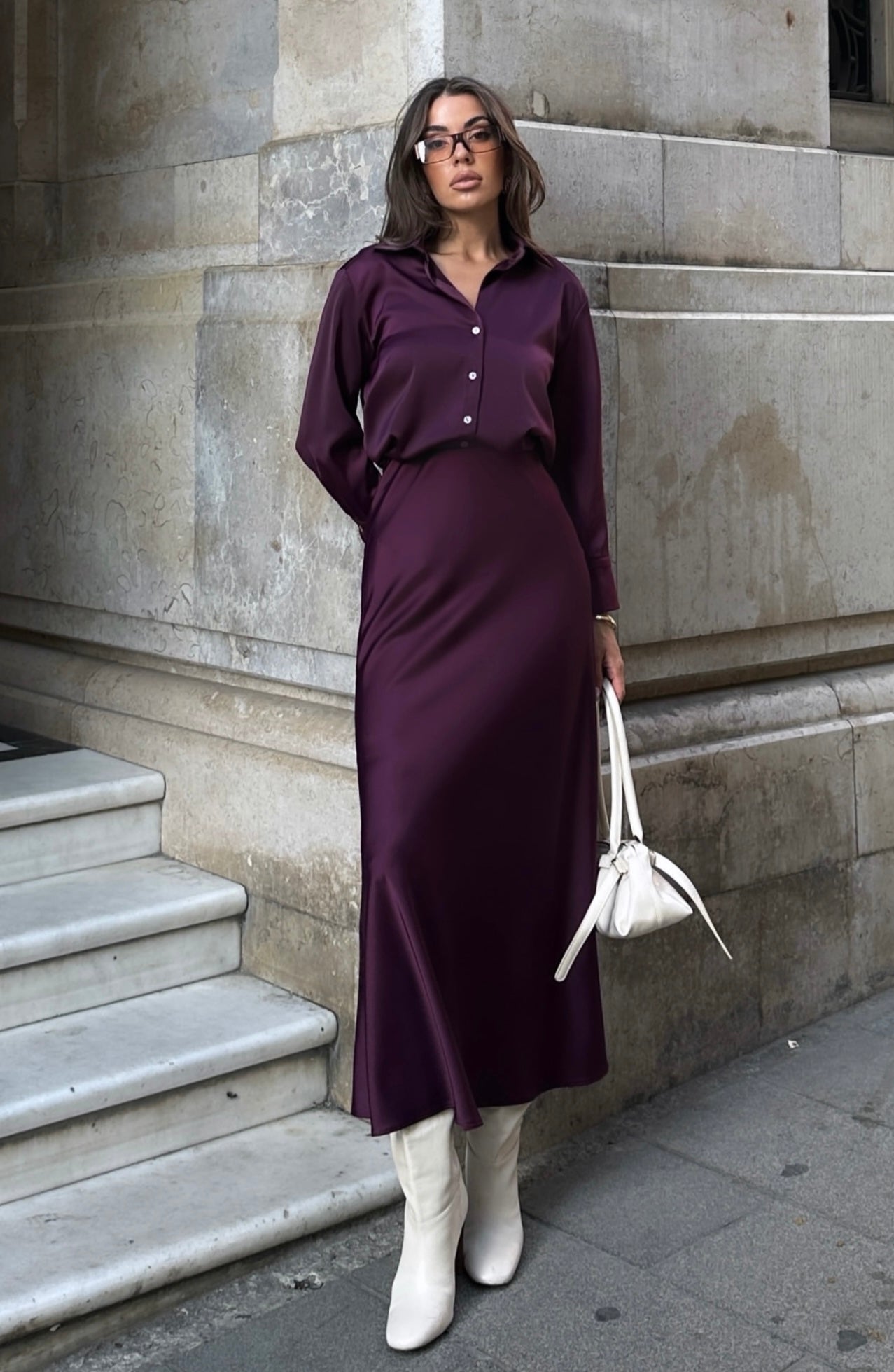 Satin skirt