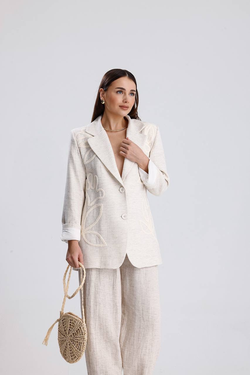 Oversized Linen Blazer