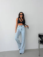 Light blue - wide leg jeans