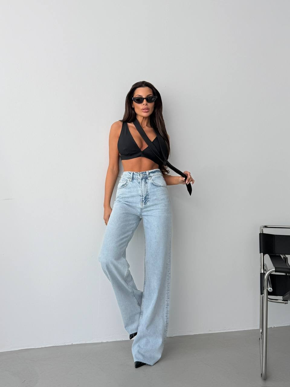 Light blue - wide leg jeans