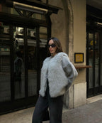 Grey Fur Vest