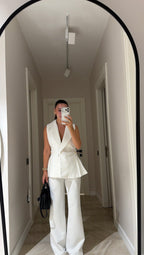 Waisted Suit - White