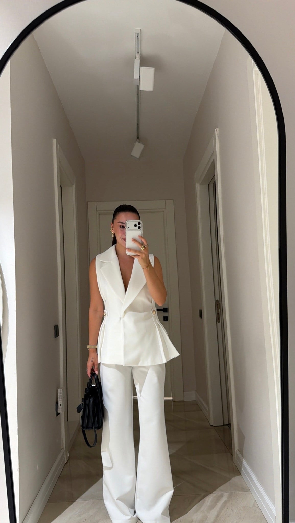 Waisted Suit - White