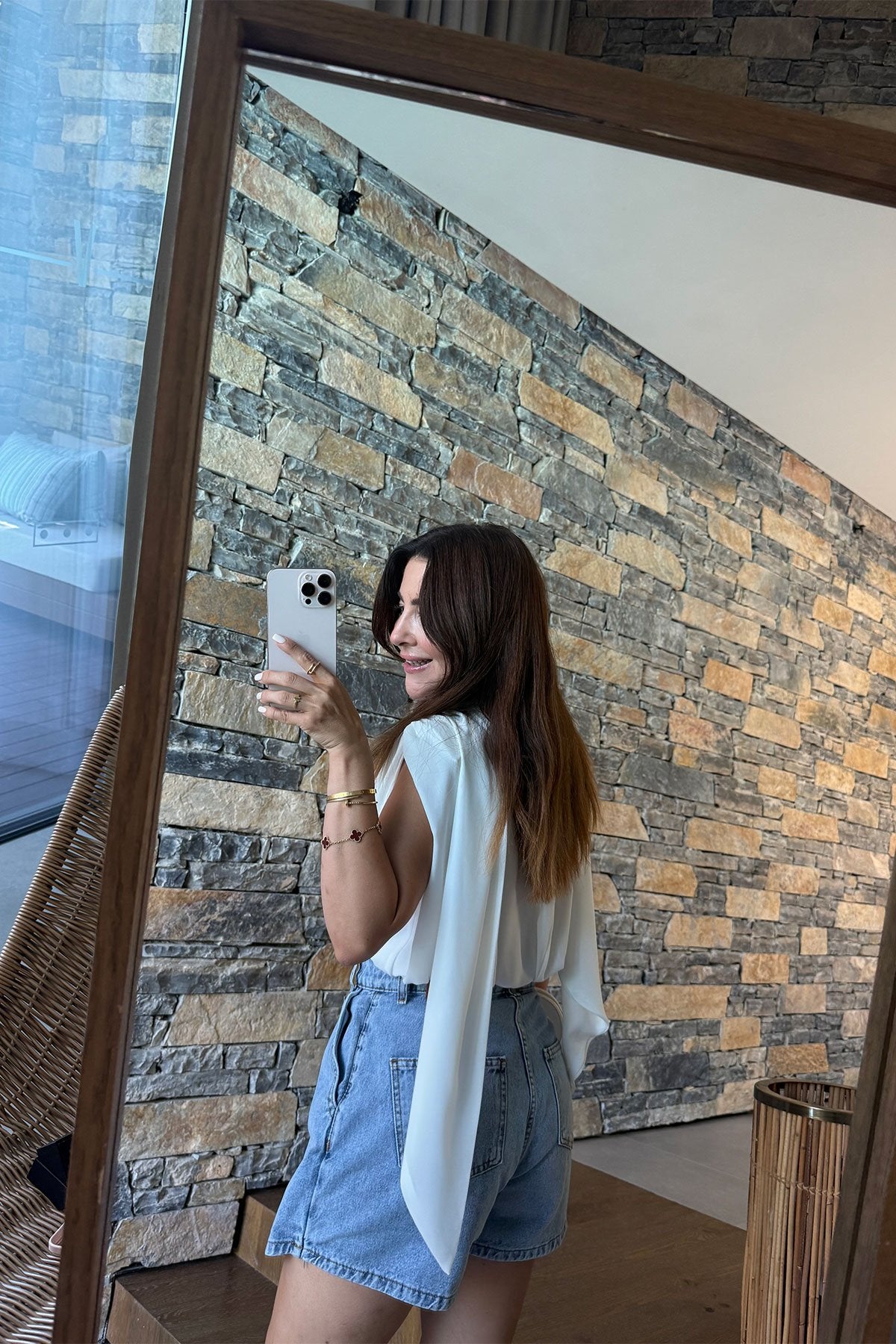 Skort with Button Details