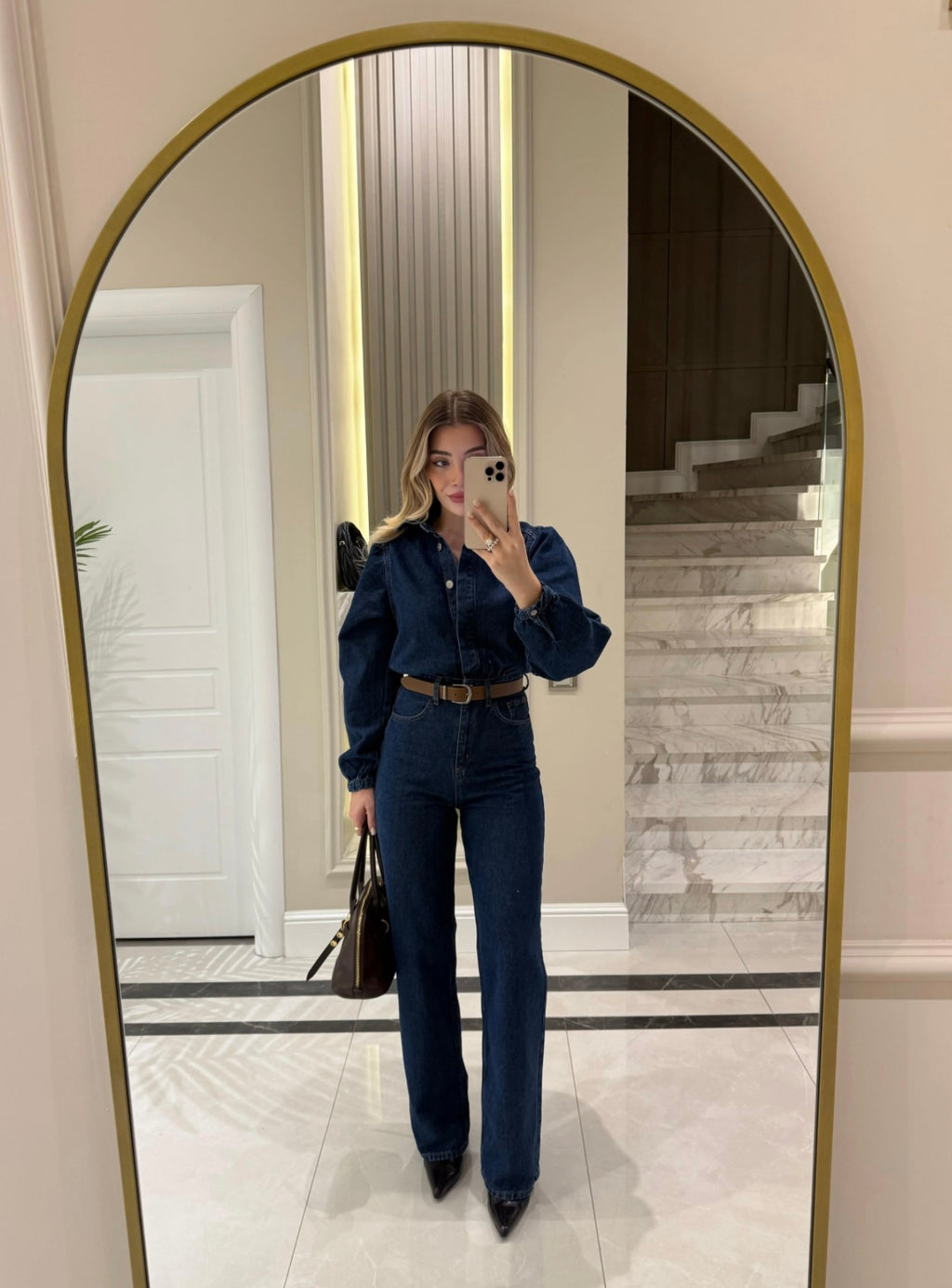Blue Denim Jumpsuit