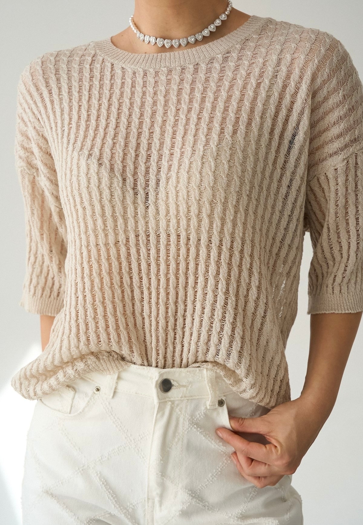 Knit Top in Latte