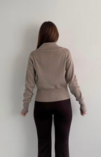 Dilvin Beige-buttoned top