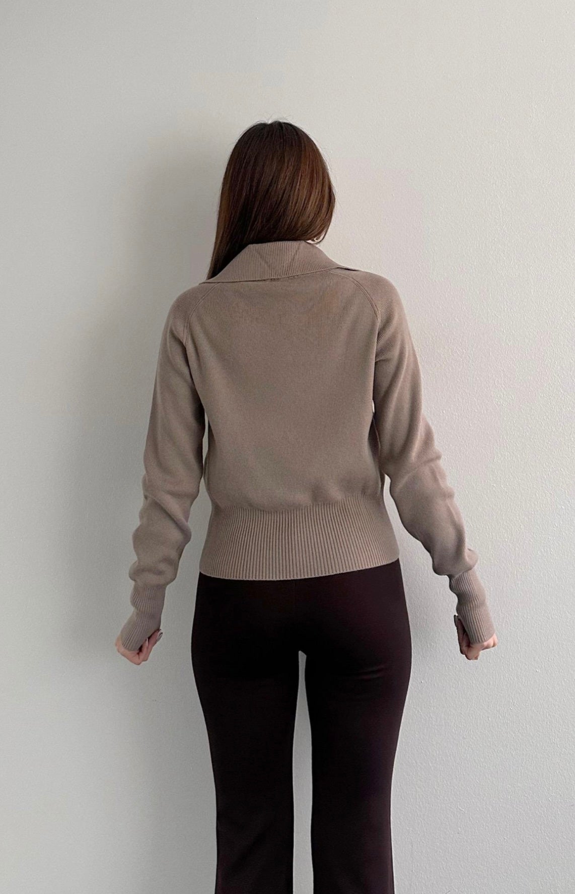 Dilvin Beige-buttoned top