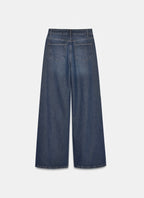 Navy Wide Leg Jeans