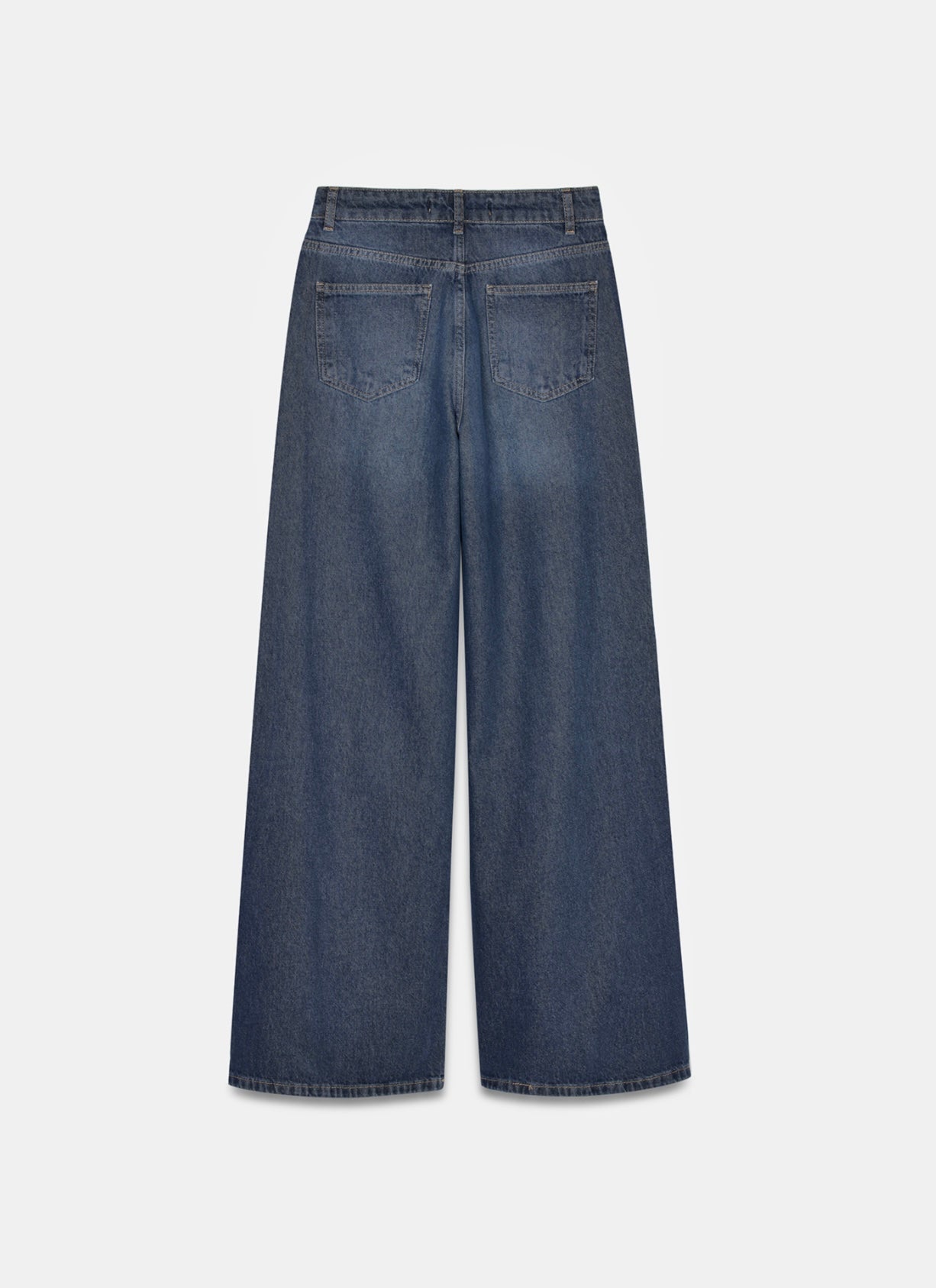 Navy Wide Leg Jeans