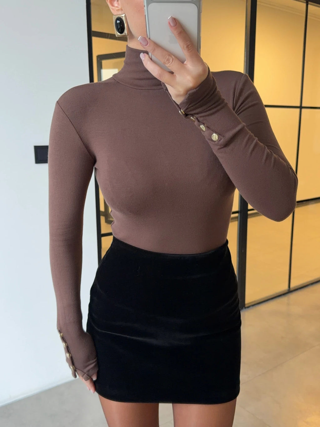High Neck Basic - Mocha