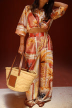 Satin Shirt Set