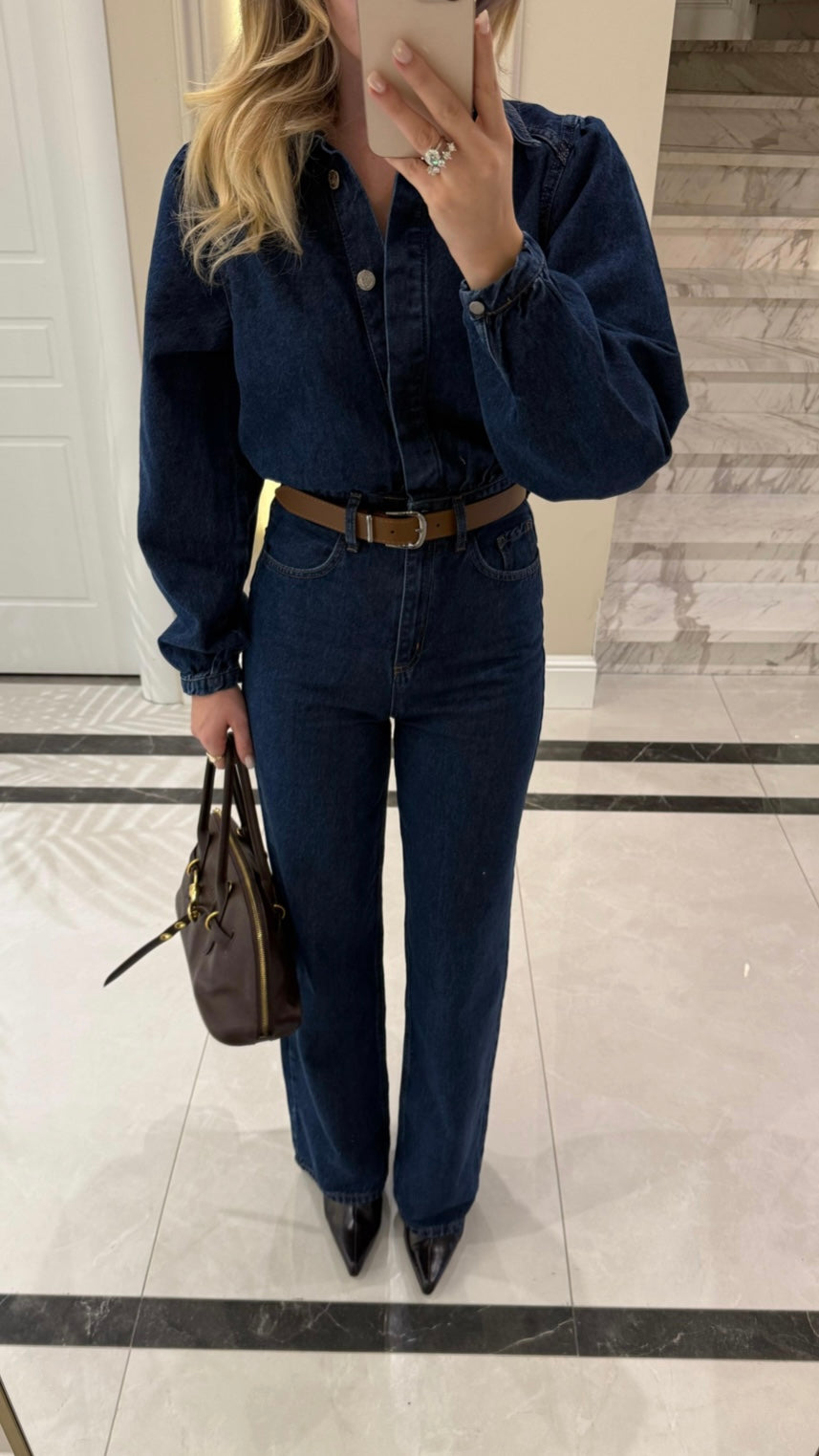 Blue Denim Jumpsuit