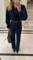 Blue Denim Jumpsuit