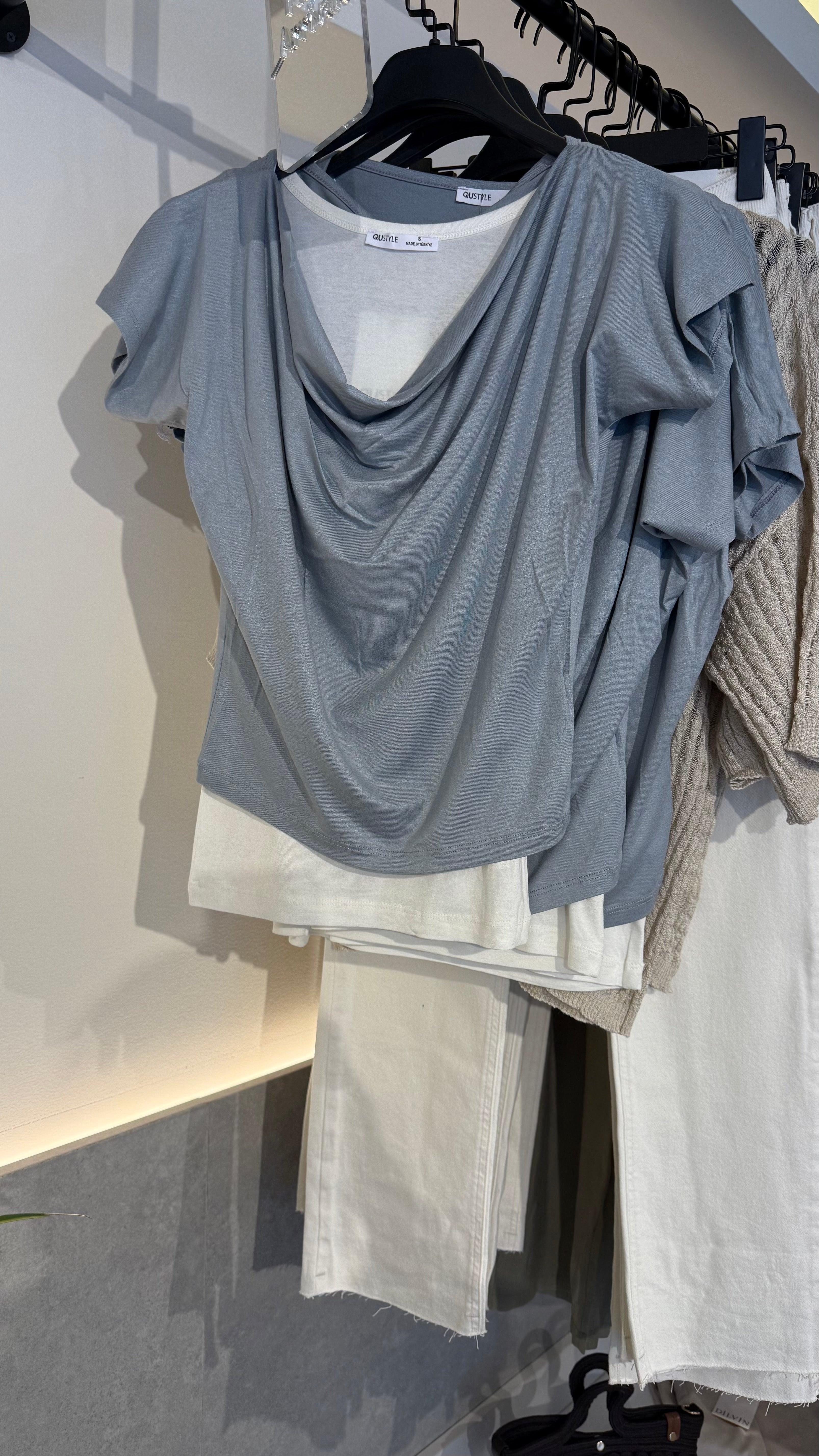 Grey Blouse with Tank top