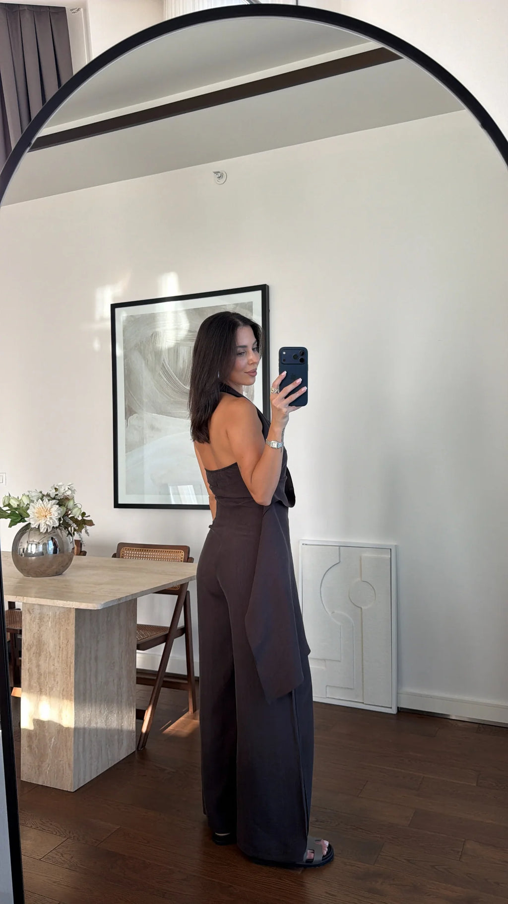 Brown Halter Jumpsuit