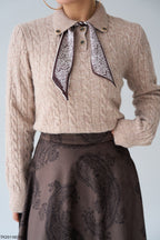 Scarf-detailed Sweater