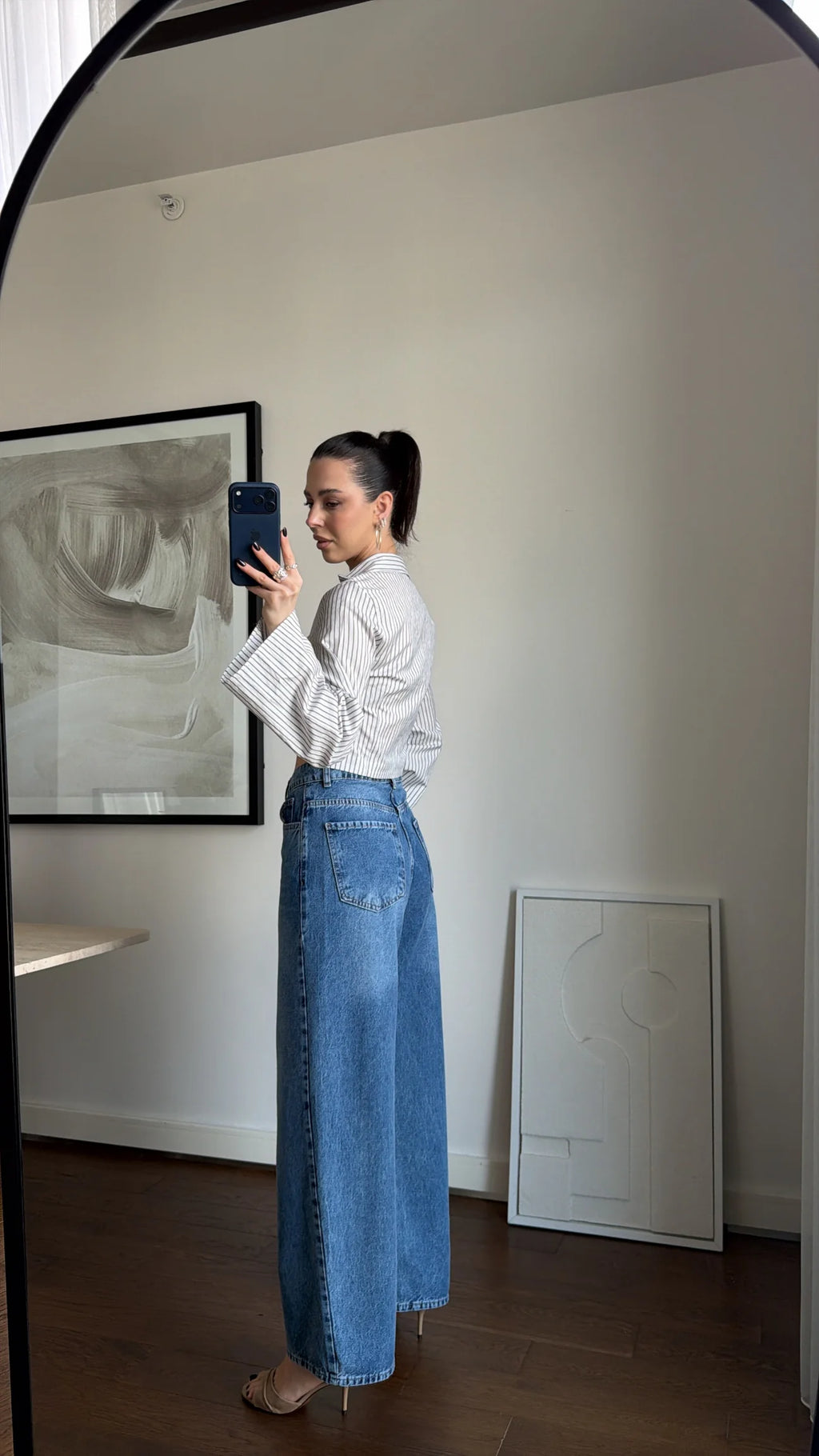 High-waisted Denim with Belt