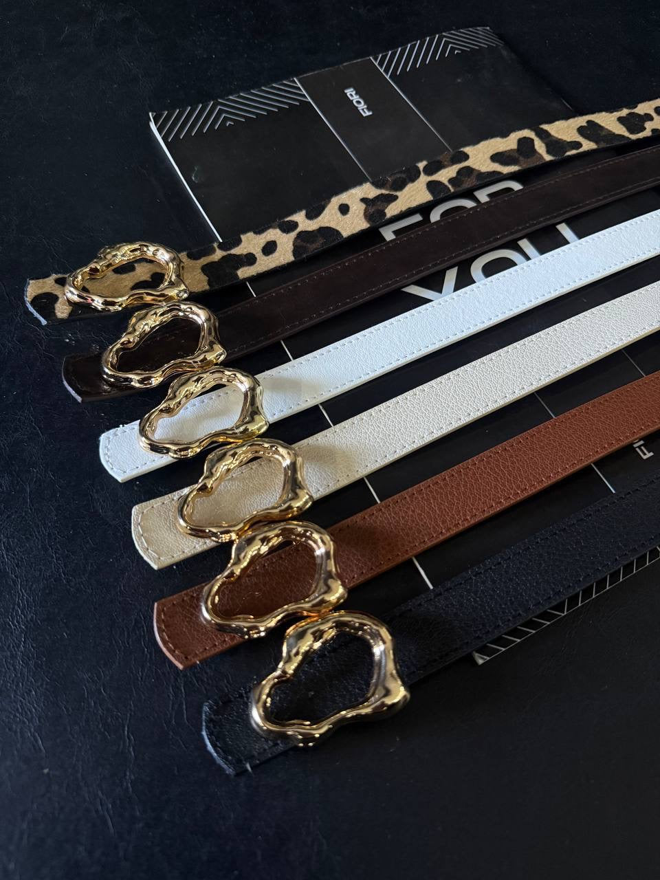Gold buckle belts