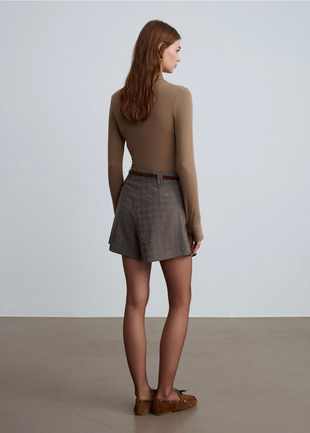 Tweed Belted Shorts