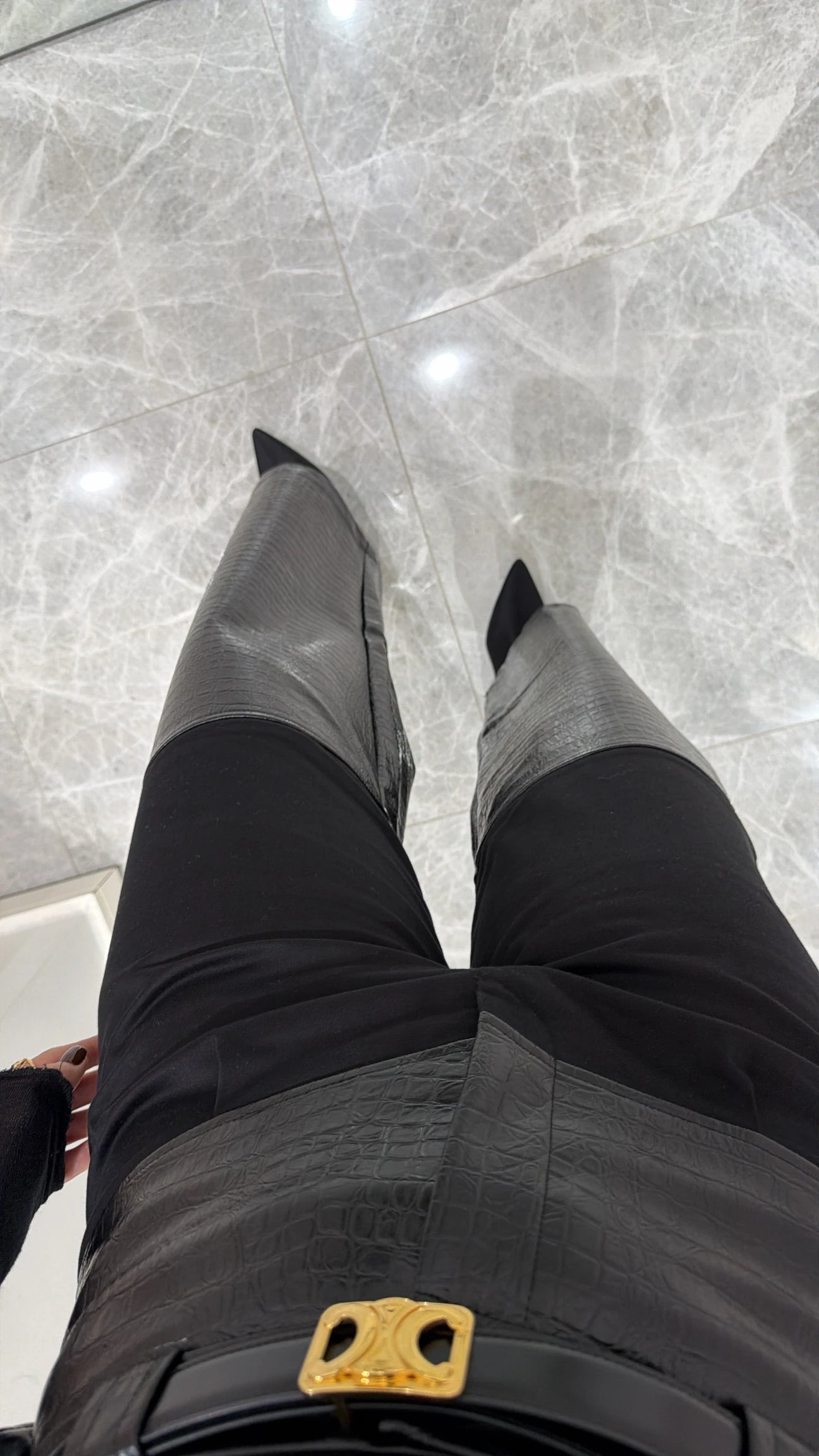 Leather Detailed-Pants