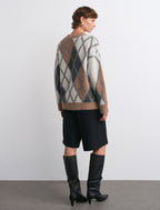Argyle Cardigan Mink