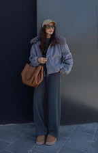 Fur detailed Grey Jacket