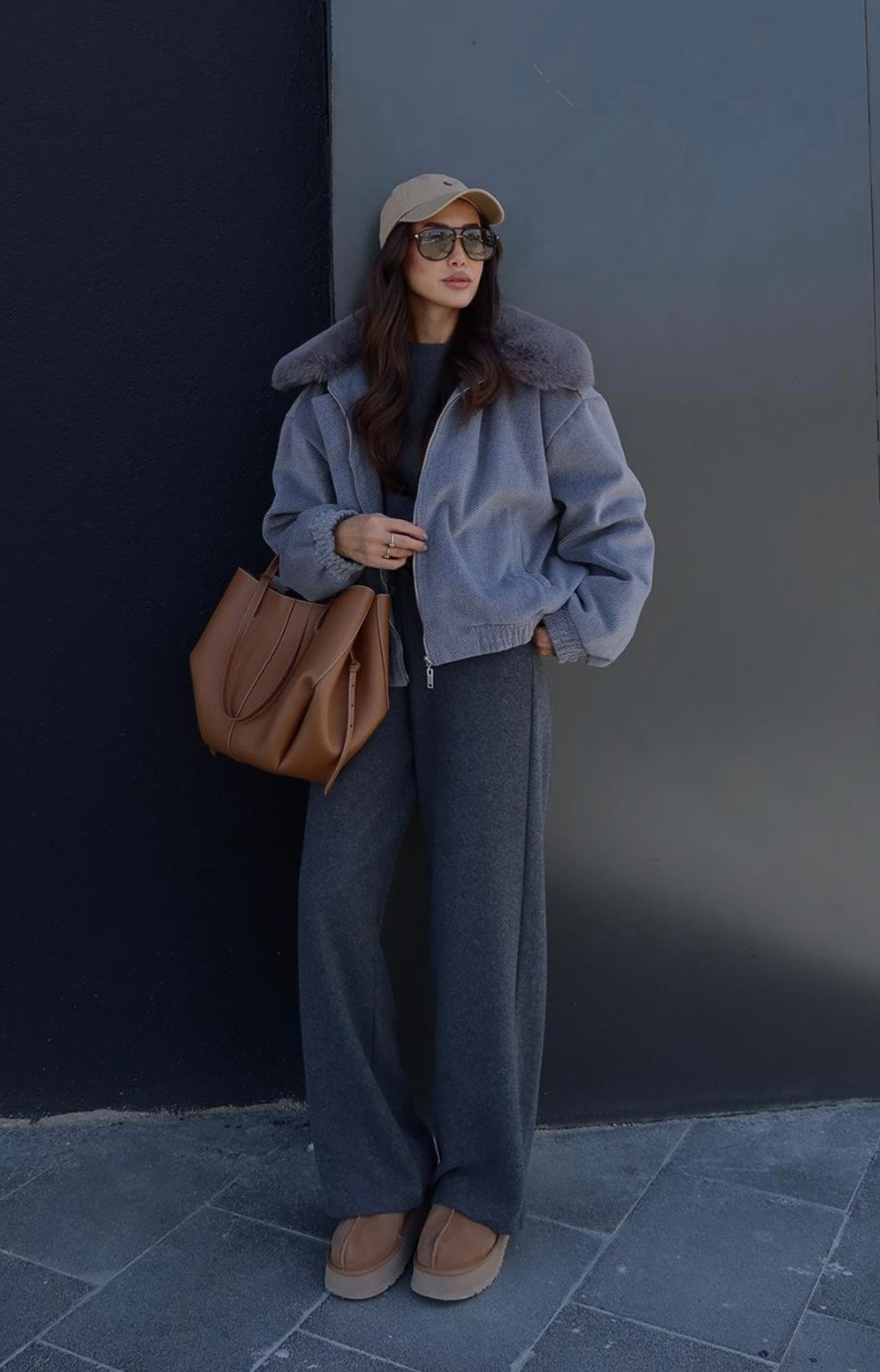 Fur detailed Grey Jacket