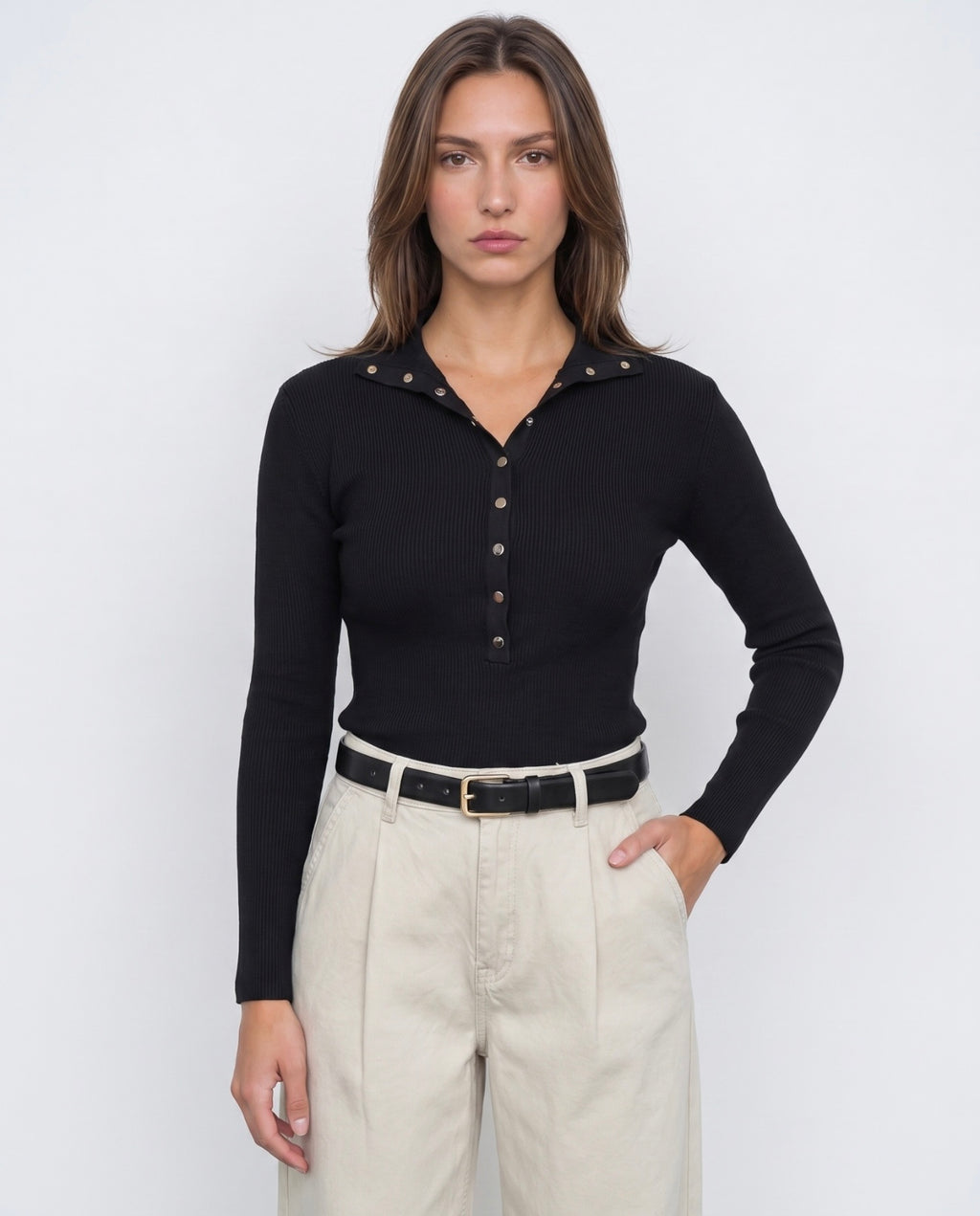 Mila Knit Top - Black