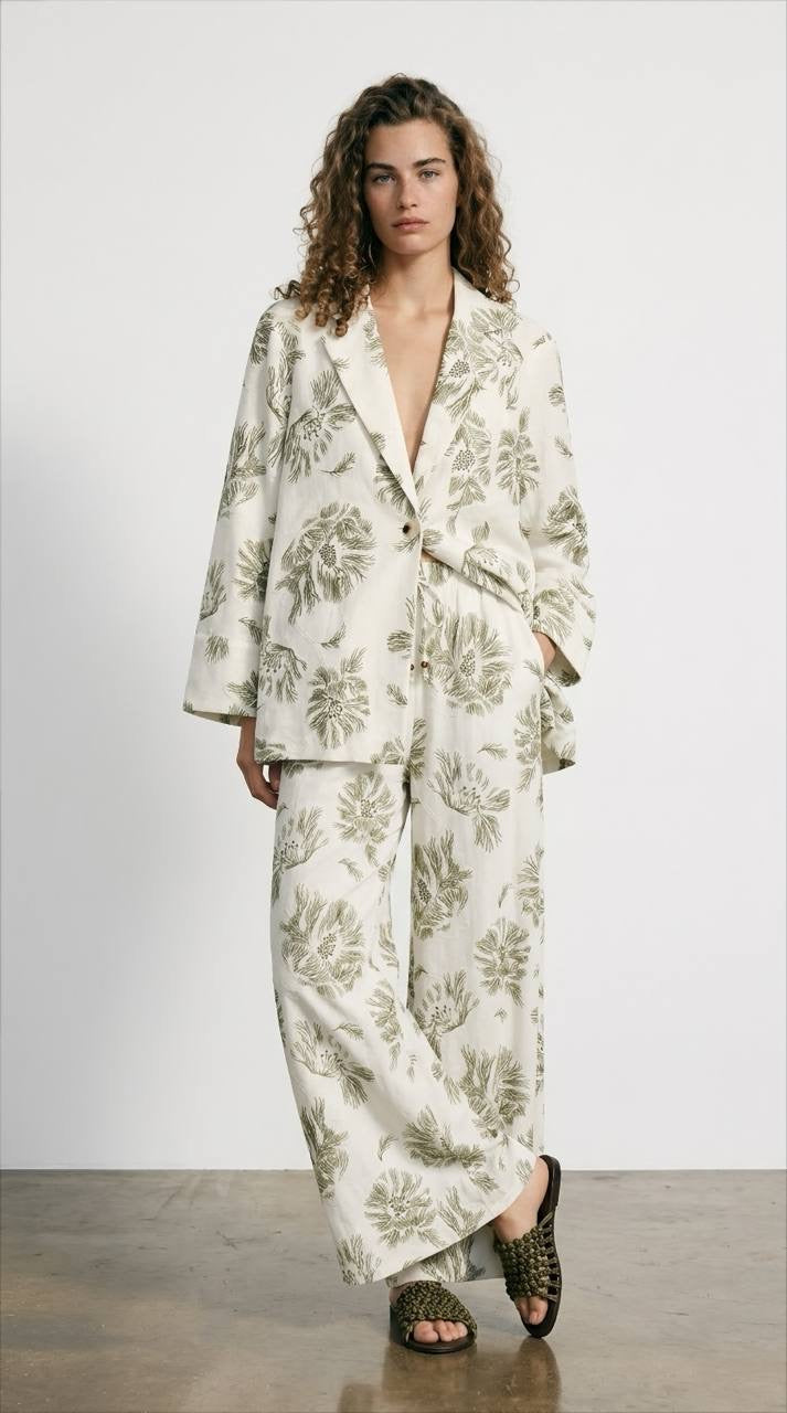 Floral Linen Jacket