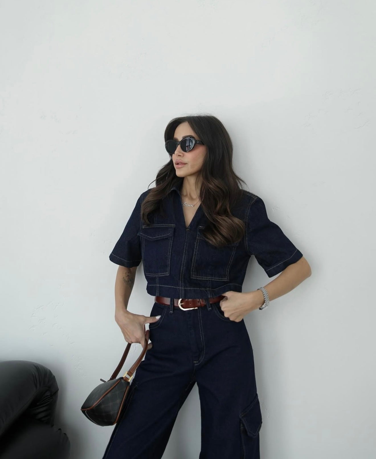 Navy Denim Set