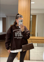 Keep walking Brown Sweatshirt