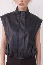 Black Leather Vest