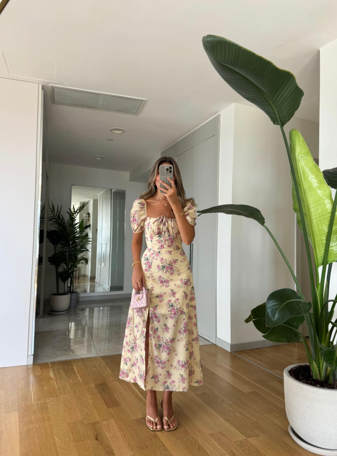 Yellow Floral Dress