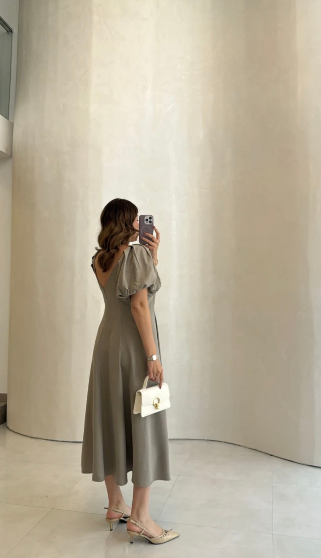 Balloon Sleeves Dress