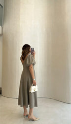 Balloon Sleeves Dress