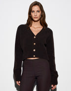 Dilvin Brown Cardigan